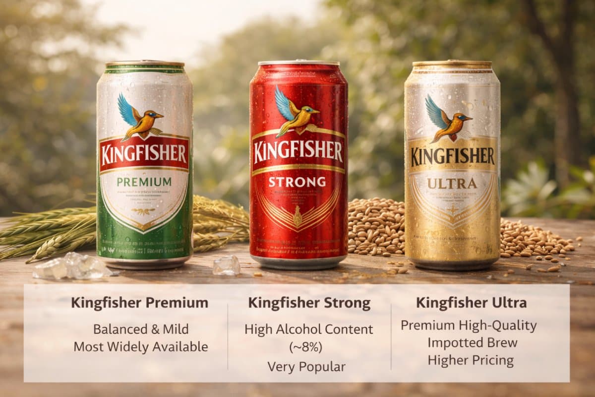 Variants of Kingfisher Beer
