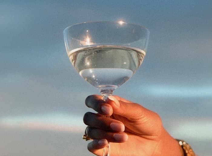 Glass of tequila.